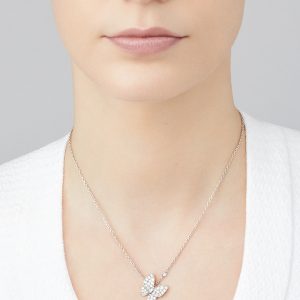 Bông Tai Van Cleef & Arpels Butterfly Vàng Trắng 18K Kim Cương Tự Nhiên (1)