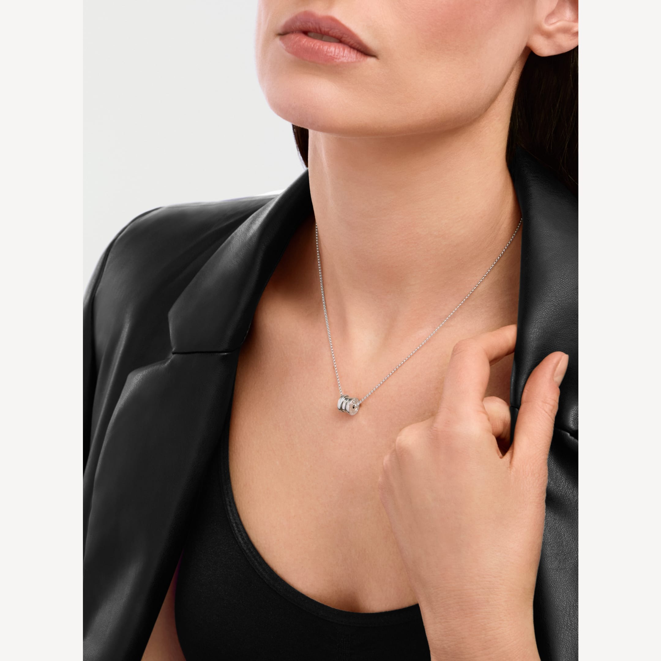 Vòng Cổ Bvlgari B.ZERO1 Mini Chế Tác Vàng Trắng 18K 38 - 41.5 - 45cm Vòng Cổ Bvlgari B.ZERO1 Mini Chế Tác Vàng Trắng 18K 38 - 41.5 - 45cm