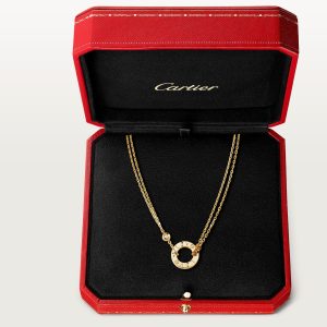 Vòng Cổ Cartier Love Chế Tác Vàng Vàng 18K 2 Viên Kim Cương (1)