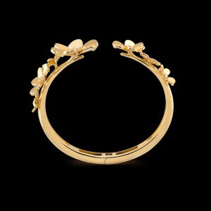 Vòng Tay Van Cleef & Arpels Frivole 7 Bông Hoa Đính Kim Cương Tự Nhiên 16cm (1)