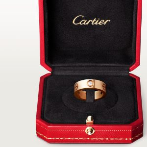 Nhẫn Cartier Love 3 Diamonds Vàng Hồng Đính Kim Cương (1)