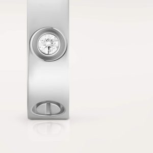 Nhẫn Cartier Love 3 Diamonds Vàng Trắng Đính Kim Cương Bản Lớn 5 (1)