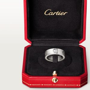 Nhẫn Cartier Love 3 Diamonds Vàng Trắng Đính Kim Cương Bản Lớn 5 (1)