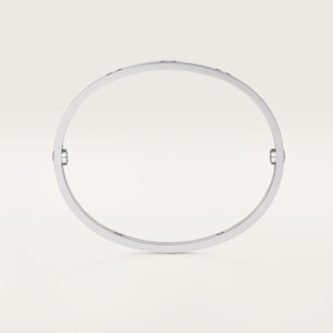 Vòng Tay Cartier Love 4 Diamonds Vàng Trắng Kim Cương Tự Nhiên (2)