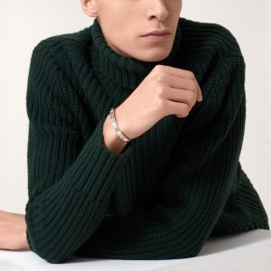 Vòng Tay Cartier Love 4 Diamonds Vàng Trắng Kim Cương Tự Nhiên (2)