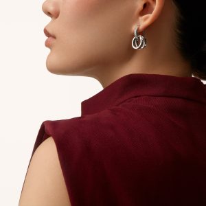 Bông Tai Cartier Love Vàng Trắng 18K Kim Cương Tự Nhiên Chế Tác (12)