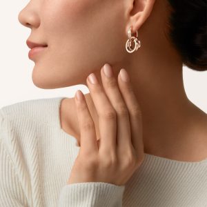 Bông Tai Cartier Love Vàng Hồng 18K Kim Cương Tự Nhiên Chế Tác