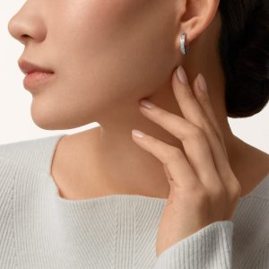 Bông Tai Cartier Love Vàng Trắng 18K Kim Cương Tự Nhiên Chế Tác (12)