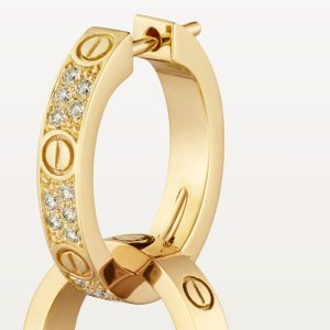 Bông Tai Cartier Love Vàng Vàng 18K Kim Cương Tự Nhiên Chế Tác