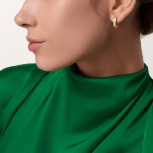 Bông Tai Cartier Love Vàng Vàng 18K Kim Cương Tự Nhiên Chế Tác