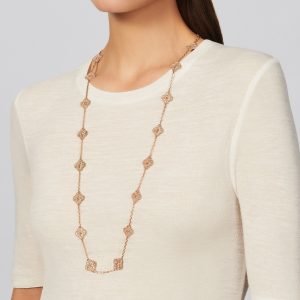 Bông Tai Van Cleef & Arpels Sweet Alhambra Vàng Hồng 18K Chế Tác Hong Kong 17 (2)