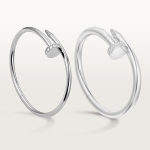 Lắc Tay Cartier Juste un Clou Chế Tác Vàng Trắng 18K Hong Kong Đính Viên Kim Cương Tự Nhiên (2)