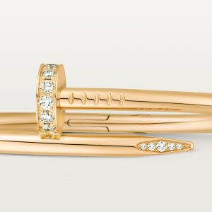 Lắc Tay Cartier Juste un Clou Chế Tác Vàng Vàng 18K Đính 32 Viên Kim Cương Tự Nhiên (9)