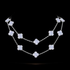 Vòng Cổ Van Cleef & Arpels Alhambra 20 Họa Tiết Đá Mã Não (1)