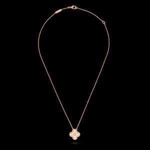 Vòng Cổ Van Cleef & Arpels Alhambra Vàng Hồng Kim Cương Tự Nhiên 42cm (5)