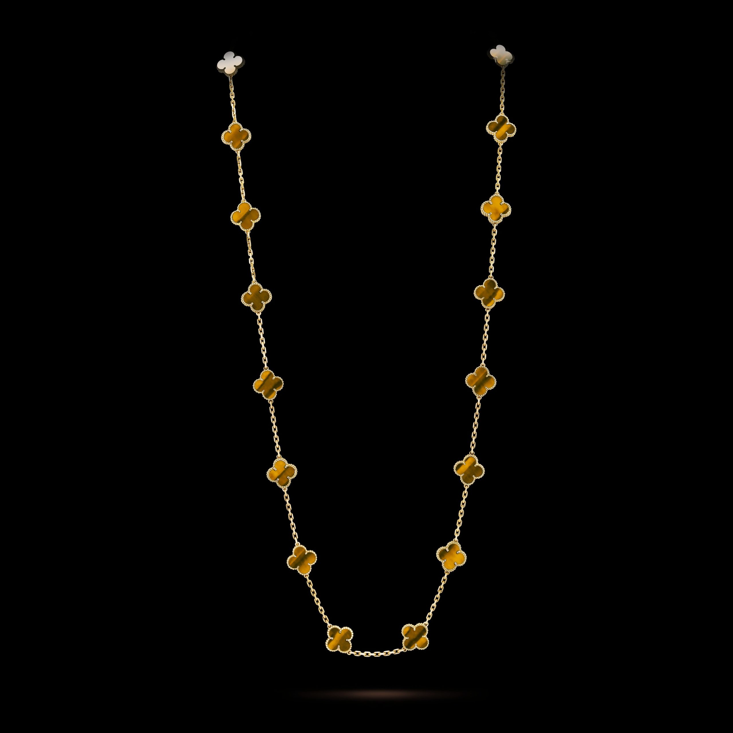 Vòng Cổ Van Cleef & Arpels Đá Mắt Hổ 20 Họa Tiết Chế Tác Hong Kong 86cm (2) Vòng Cổ Van Cleef & Arpels Đá Mắt Hổ 20 Họa Tiết Chế Tác Hong Kong 86cm (1)