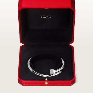 Vòng Tay Cartier Juste Un Clou Chế Tác Vàng Trắng 18K Vòng Đinh 3 (12)