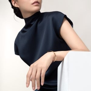 Vòng Tay Cartier Love 6 Viên Kim Cương Tự Nhiên Bản Nhỏ Dày 3 (9)