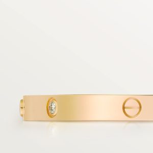 Vòng Tay Cartier Love 6 Viên Kim Cương Tự Nhiên Bản Nhỏ Dày 3 (9)