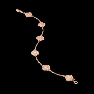 Vòng Tay Van Cleef & Arpels Sweet Alhambra Vàng Hồng 18K Chế Tác Hong Kong 17 (3)