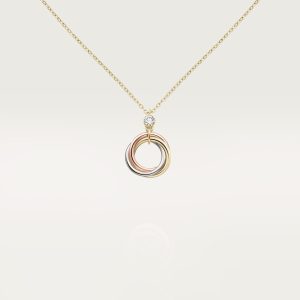 Vòng Cổ Cartier Trinity Chế Tác Vàng 18K Kim Cương Tự Nhiên Chiều Dài 36-40cm (1)