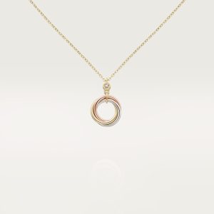 Vòng Cổ Cartier Trinity Chế Tác Vàng 18K Kim Cương Tự Nhiên Chiều Dài 36-40cm (1)