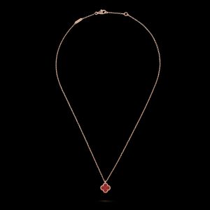 Vòng Cổ Van Cleef & Arpels Chế Tác Vàng Hồng 18K Đá Mã Não Màu Đỏ 42cm (3)