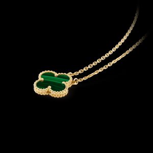 Vòng Cổ Van Cleef & Arpels Vàng Vàng 18K Đá Malachite Chế Tác Hong Kong 42cm (4)