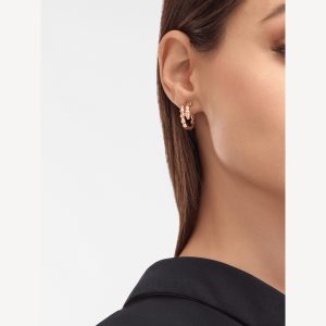 Bông Tai Bvlgari Serpenti Viper Chế Tác Vàng Hồng 18K AU750 Nhập Khẩu (2)