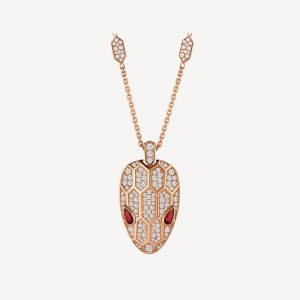 Dây Chuyền Bvlgari Serpenti Seduttori Chế Tác Vàng Hồng 18K Kim Cương Tự Nhiên (1)