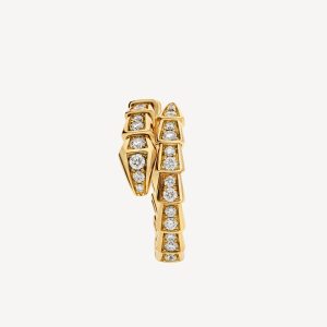 Nhẫn Bvlgari Serpenti Viper Rắn Vàng Vàng 18K Full Kim Cương Tự Nhiên Chế Tác