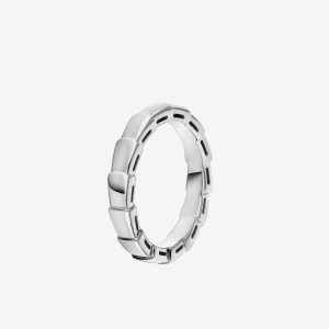 Nhẫn Cưới Serpenti Viper Chế Tác Hong Kong Vàng Trắng 18K Bản Nhỏ (1)