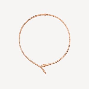 Vòng Cổ Bvlgari Serpenti Viper Chế Tác Vàng Hồng 18K Nhập Khẩu Hong Kong 36cm (1)