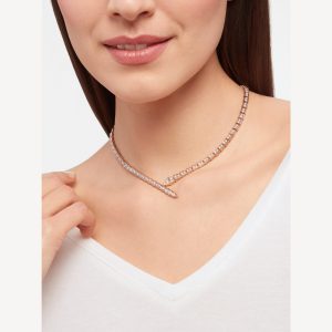 Vòng Cổ Bvlgari Serpenti Viper Chế Tác Vàng Hồng Kim Cương Tự Nhiên Nhập Khẩu (3)