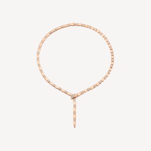 Vòng Cổ Bvlgari Serpenti Viper Demi Pavé Diamonds Chế Tác Vàng 18K Kim Cương (1)