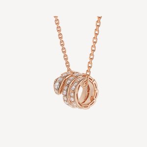 Vòng Cổ Bvlgari Serpenti Viper Full Pavé Diamonds Vàng Hồng 18K Kim Cương Tự Nhiên (4)
