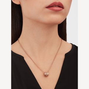 Vòng Cổ Bvlgari Serpenti Viper Full Pavé Diamonds Vàng Hồng 18K Kim Cương Tự Nhiên (4)