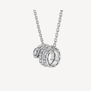 Vòng Cổ Bvlgari Serpenti Viper Full Pavé Diamonds Vàng Trắng 18K Kim Cương Tự Nhiên (1)