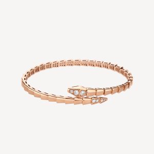 Vòng Tay Serpenti Viper Demi Pavé Diamond Vàng Hồng Kim Cương Thiên Nhiên