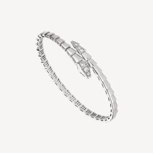 Vòng Tay Serpenti Viper Demi Pavé Diamond Vàng Trắng Kim Cương Thiên Nhiên