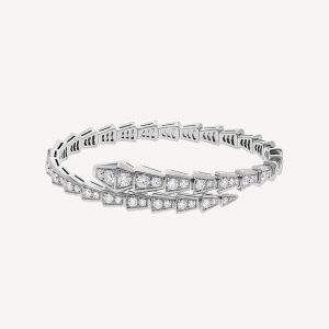 Vòng Tay Serpenti Viper Full Pavé Diamonds Vàng Trắng 18K Kim Cương Tự Nhiên (3)