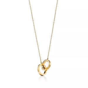 Dây Chuyền Tiffany & Co Interlocking Circles Chế Tác Vàng Vàng 18K Hong Kong Bản Nhỏ 40cm (1)