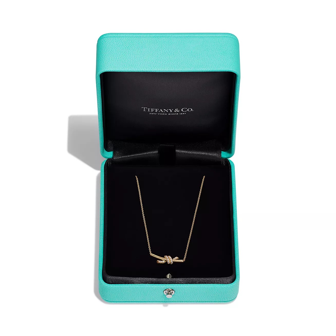 Dây Chuyền Tiffany & Co Knot Small Chế Tác Vàng 18K Kim Cương Tự Nhiên 43cm (6) Dây Chuyền Tiffany & Co Knot Small Chế Tác Vàng 18K Kim Cương Tự Nhiên 43cm (1)