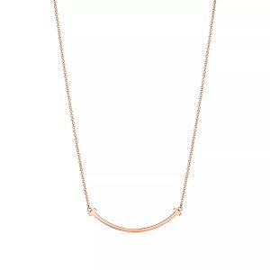Dây Chuyền Tiffany & Co Smile Chế Tác Vàng Hồng 18K Kim Cương Tự Nhiên 40cm (2)