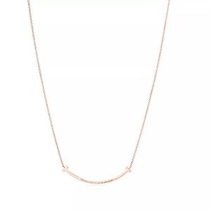 Dây Chuyền Tiffany & Co Smile Chế Tác Vàng Hồng 18K Kim Cương Tự Nhiên 40cm (2)