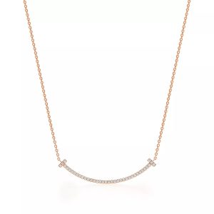Dây Chuyền Tiffany & Co Smile Chế Tác Vàng Hồng 18K Kim Cương Tự Nhiên 40cm (2)