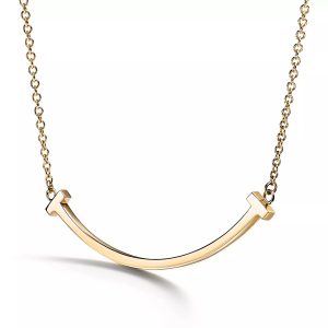 Dây Chuyền Tiffany & Co T Smile Chế Tác Vàng 18K Nhập Khẩu Hong Kong 45cm (5)`
