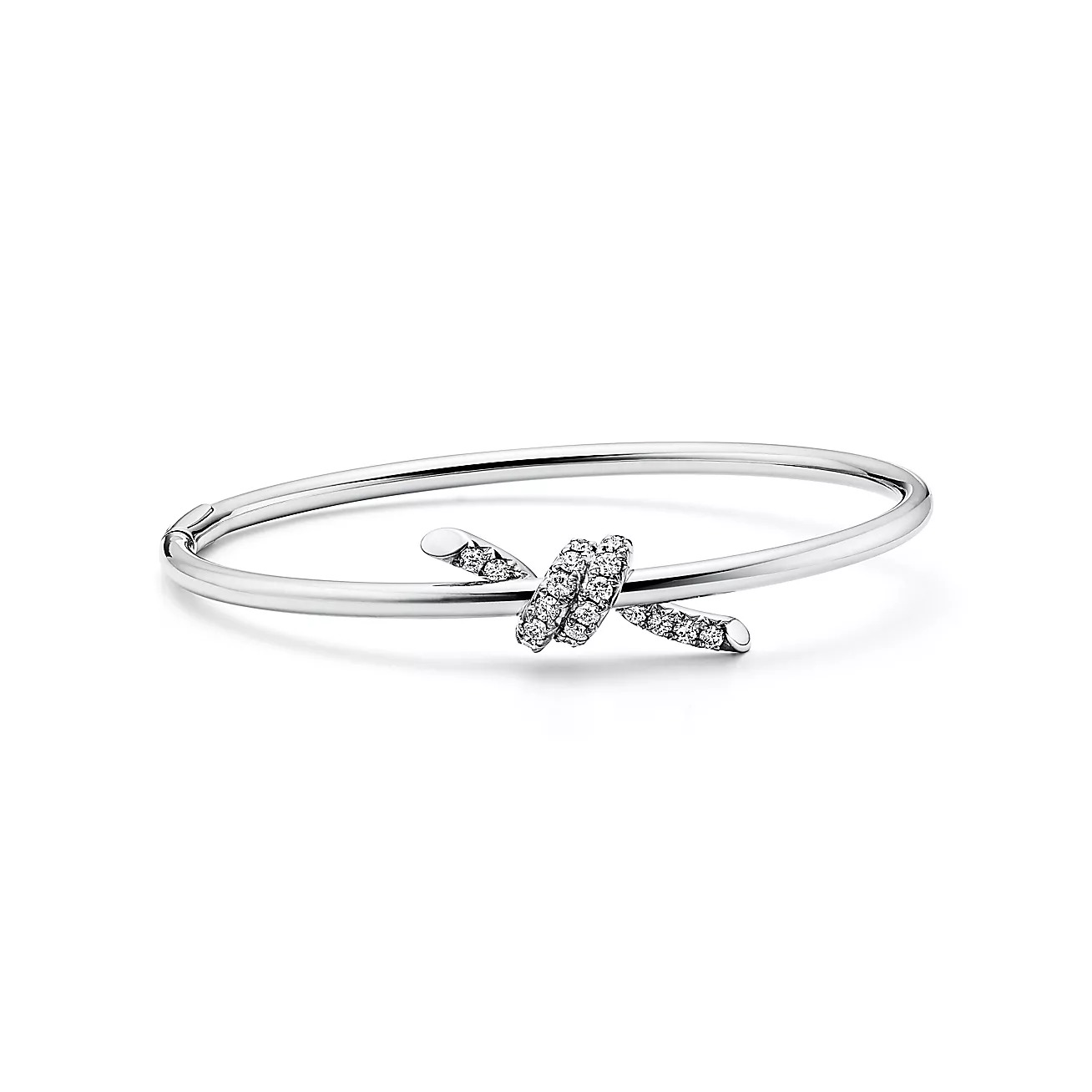 Lắc Tay Tiffany & CO Knot Wire Bangle Chế Tác Vàng Trắng 18K Kim Cương Tự Nhiên (2) Lắc Tay Tiffany & CO Knot Wire Bangle Chế Tác Vàng Trắng 18K Kim Cương Tự Nhiên (1)