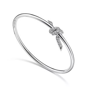 Lắc Tay Tiffany & CO Knot Wire Bangle Chế Tác Vàng Trắng 18K Kim Cương Tự Nhiên 2 Lắc Tay Tiffany & CO Knot Wire Bangle Chế Tác Vàng Trắng 18K Kim Cương Tự Nhiên (1)
