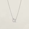 Dây Chuyền Hermes Finesse Chế Tác Vàng Trắng 18K Kim Cương Thiên Nhiên (1)